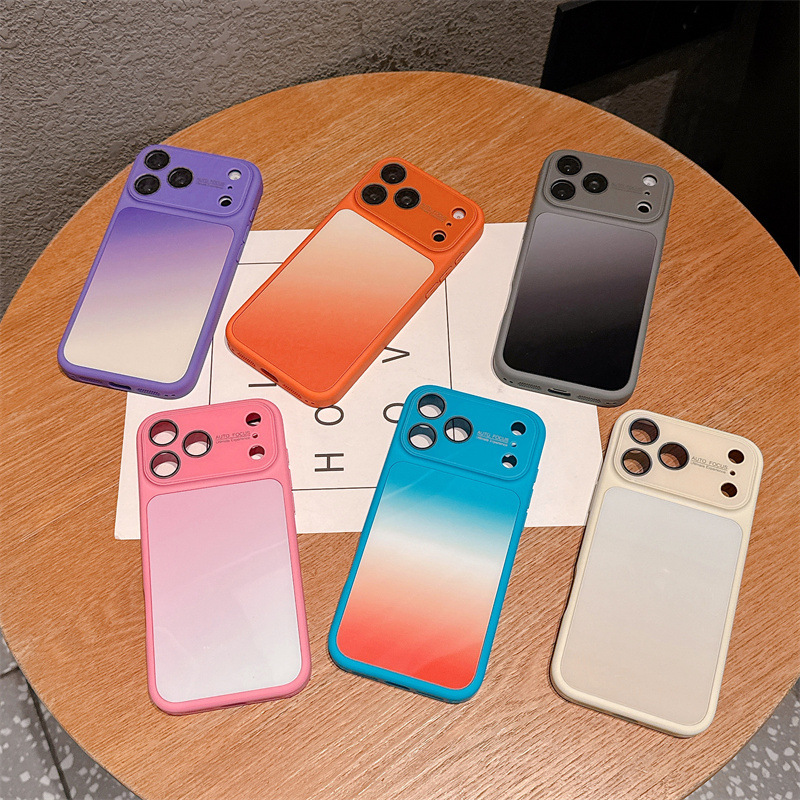 Apple Iphone 15 Pro Max - غطاء هاتف فاخر بألوان الحلوى المتدرجة
