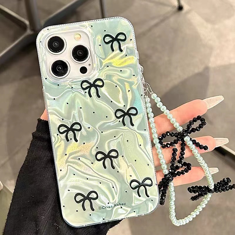 Realme Note 50 - حافظة بفيونكة لؤلؤية لهاتف Realme Note