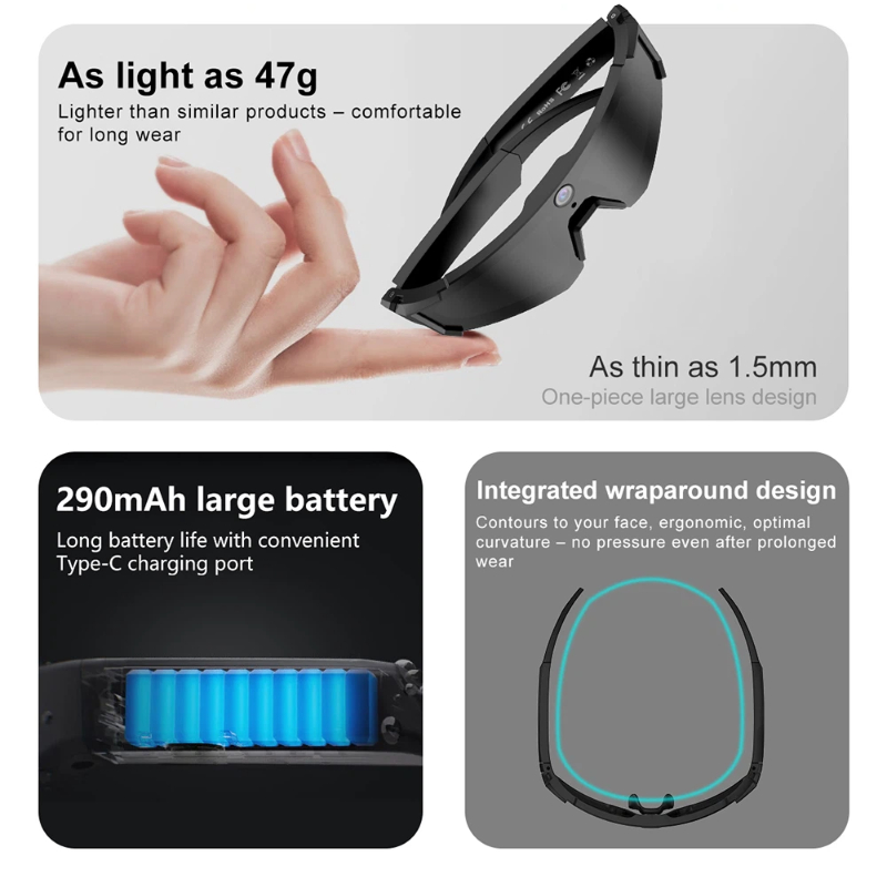 نظارات ون بلس الذكية مع كاميرا - مراجعة Smart Glasses Lens وسعره