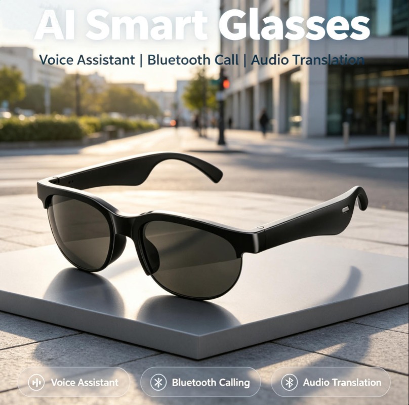 نظارات بلوتوث ذكية، نظارات شمس - مراجعة Smart Glasses Lens وسعره